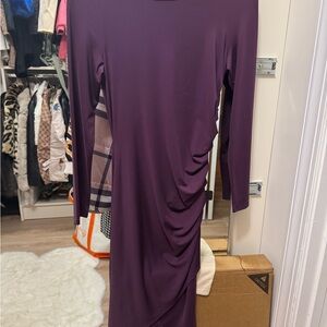 VENUS Long Sleeve Purple Dress